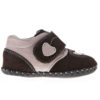 "Madison" - Girls | Leather/Suede Soft Sole Shoes | Black with Hearts - Image 2